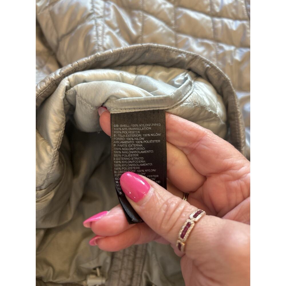 The North Face Thermoball Primaloft Light Puffer Jacket Womens Silver Large - Picture 13 of 16